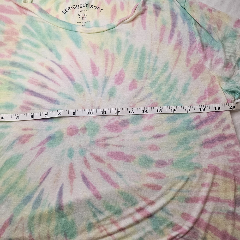 Seriously Soft Aero Tie-Dye Girl Tee - Pastel Swirl XXL - Picture 6 of 7